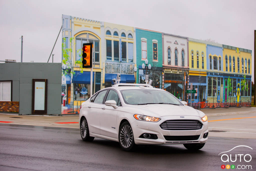 An autonomous Ford Fusion tested in USA