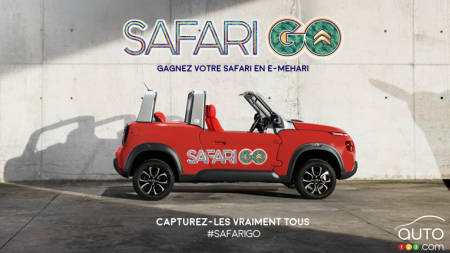 Citroën E-MEHARI chases Pokémons in Paris