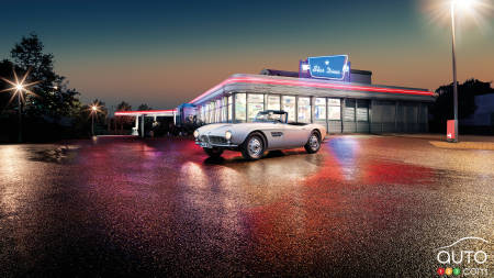 BMW 507 owned by Elvis Presley on display in Pebble Beach