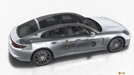 1,455 Watts of High-End Burmester Sound for the New Porsche Panamera!