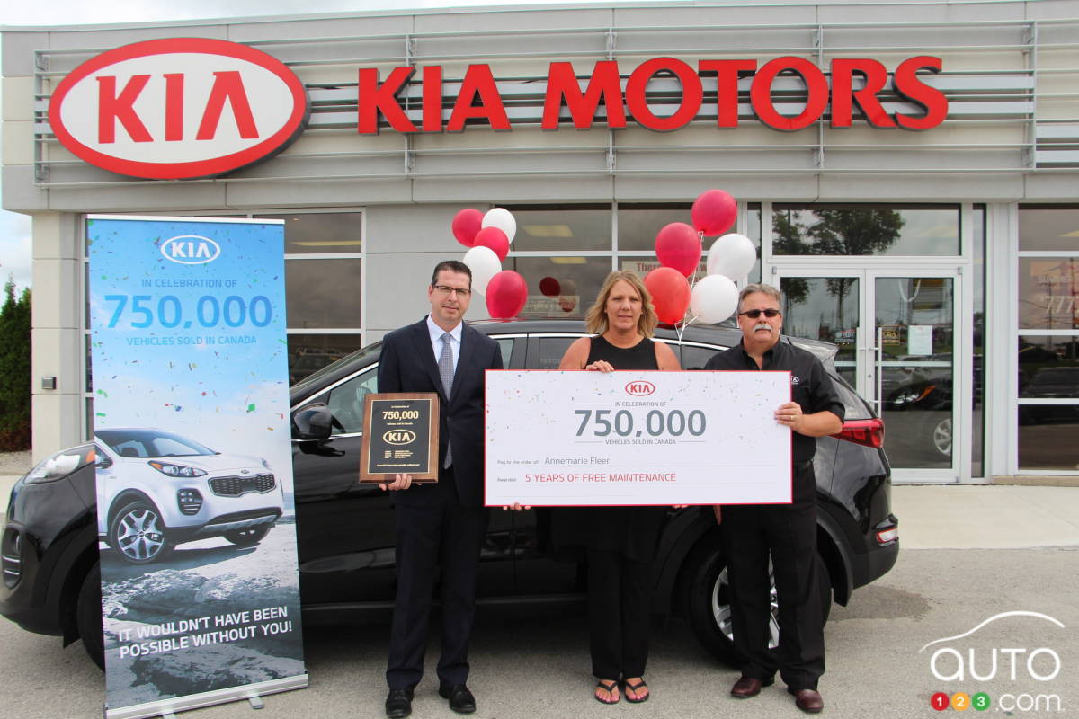 Kia sells 750,000th car in Canada