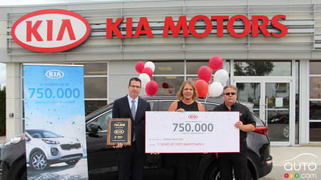 Kia sells 750,000th car in Canada