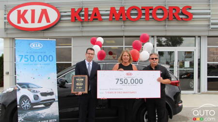 Kia a vendu son 750 000e véhicule au Canada