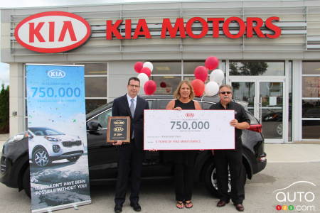 Kia a vendu son 750 000e véhicule au Canada