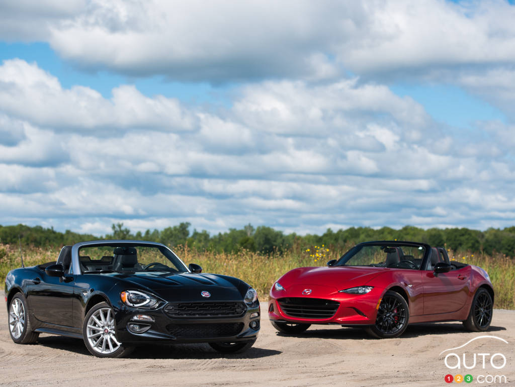 2017 Fiat 124 Spider and 2016 Mazda MX-5 Sport