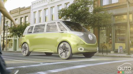 Détroit 2017 : le Volkswagen I.D. Buzz devient un Microbus électrique (vidéo)