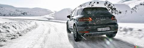 Porsche Macan on ice with rally legend Walter Röhrl