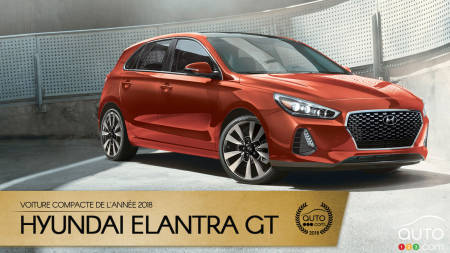 La Hyundai Elantra GT, voiture compacte de l’année 2018 selon Auto123.com