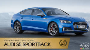 Audi S5 Sportback, Auto123.com’s 2018 Compact Luxury Car of the Year