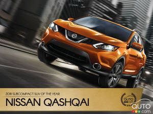 Nissan Qashqai, Auto123.com’s 2018 Subcompact SUV of the Year