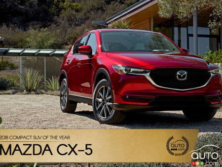 Mazda CX-5, Auto123.com’s 2018 Compact SUV of the Year