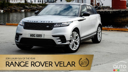 Land Rover Range Rover Velar, Auto123.com’s 2018 Luxury SUV of the Year