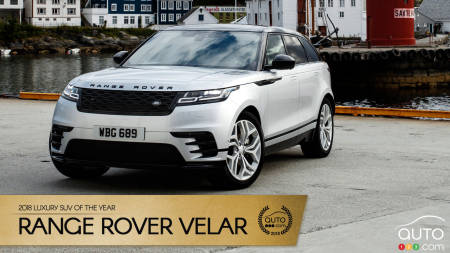 Land Rover Range Rover Velar, Auto123.com’s 2018 Luxury SUV of the Year