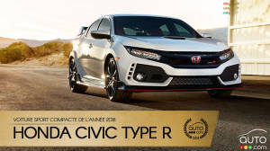 La Honda Civic Type R, voiture sport compacte de l’année 2018 selon Auto123.com