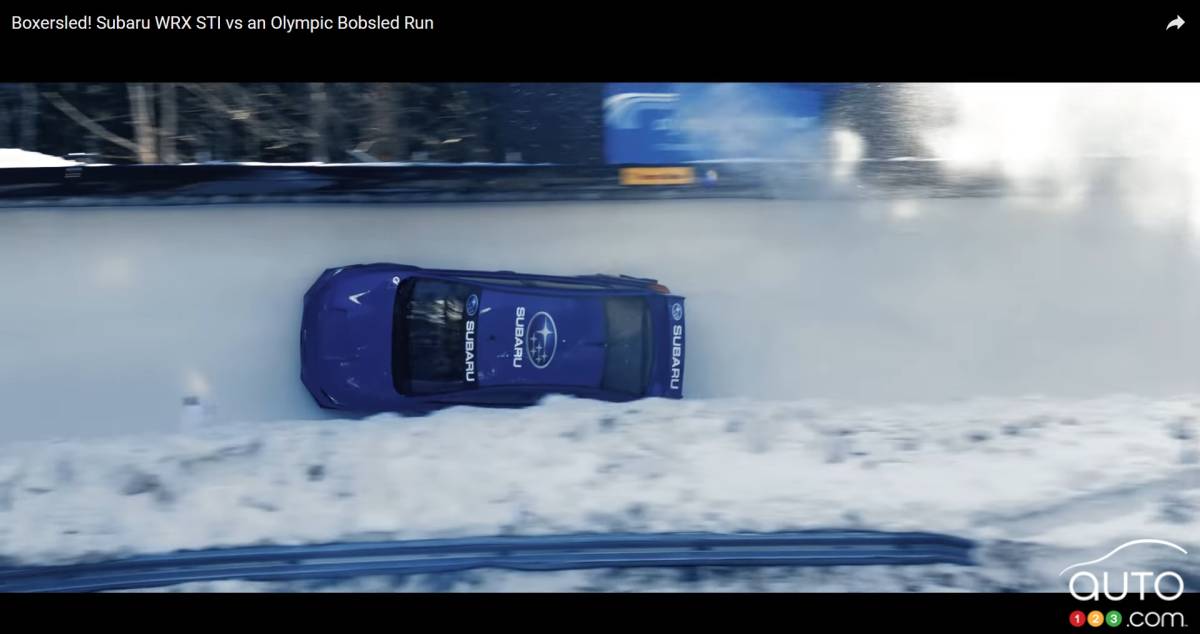 Incroyable, une Subaru WRX STI se transforme en bobsleigh!