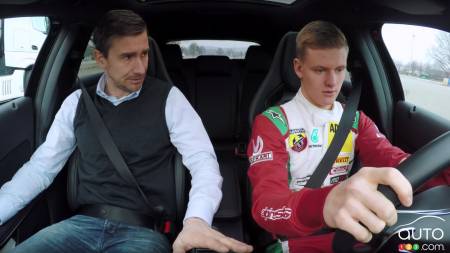 Mick Schumacher, son of Michael, learns to drive… a Mercedes-AMG A 45!