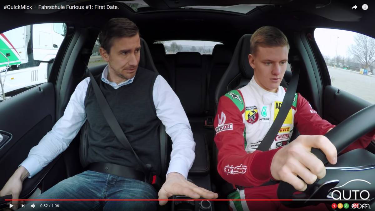 Mick Schumacher, fils de Michael, apprend à piloter… une Mercedes-AMG A 45!
