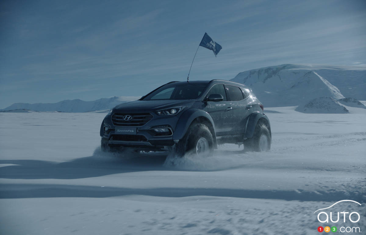 Le Hyundai Santa Fe Sport démontre sa fiabilité… au pôle Sud!