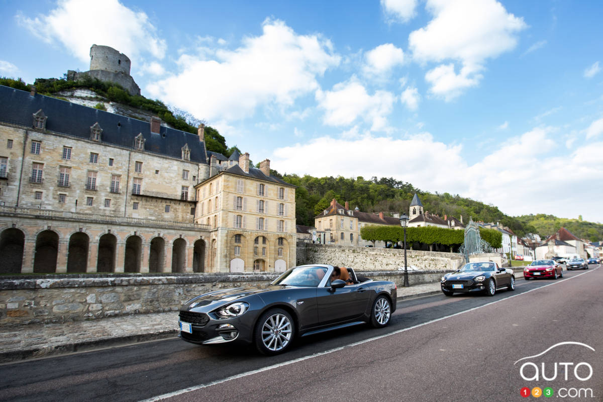 See the Fiat 124 Spider Beautify France, from Paris to Deauville