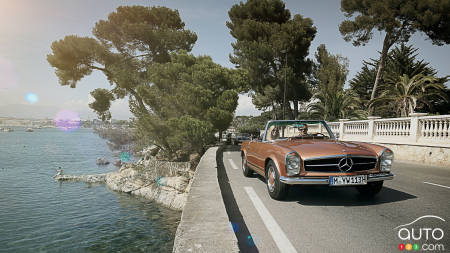 Conduire une Mercedes SL classique en Europe, vous en rêvez?