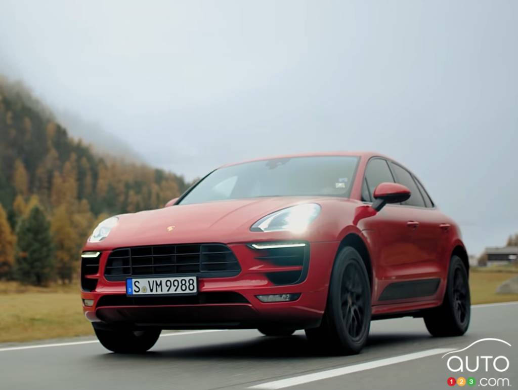 The new Porsche Macan GTS on the Bernina Pass in Switzerland