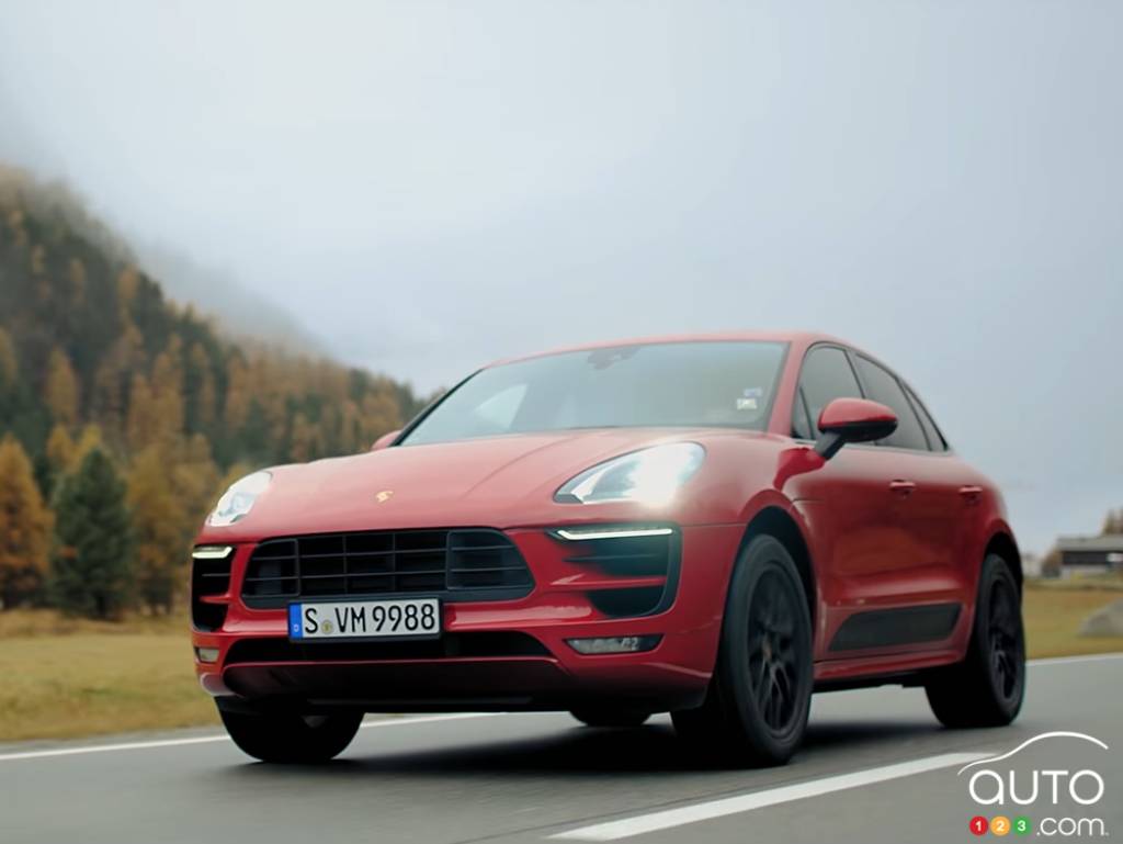 Le Porsche Macan GTS sur le col de Bernina en Suisse