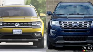Volkswagen Atlas 2018 vs Ford Explorer 2017 : quoi acheter?