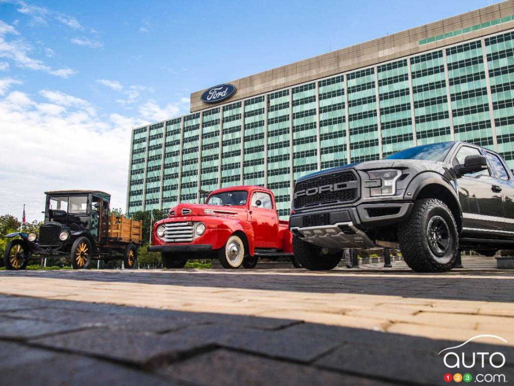 1917 Ford TT, 1948 F-Series and 2017 F-150 Raptor