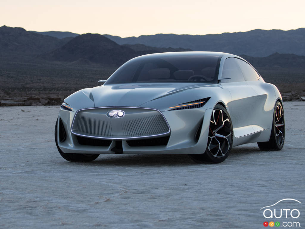 The new INFINITI Q Inspiration concept uses an electric motor