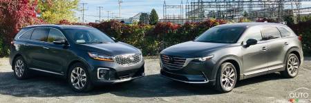 Comparison: 2019 Kia Sorento vs 2019 Mazda CX-9