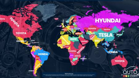 Recherches Google : Toyota domine à travers le monde