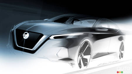 Nissan Teases Design Sketch of 2019 Altima