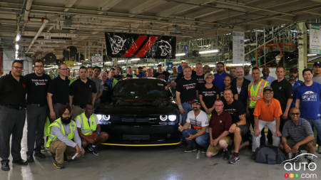 Last Dodge Challenger SRT Demon Comes off Production Line