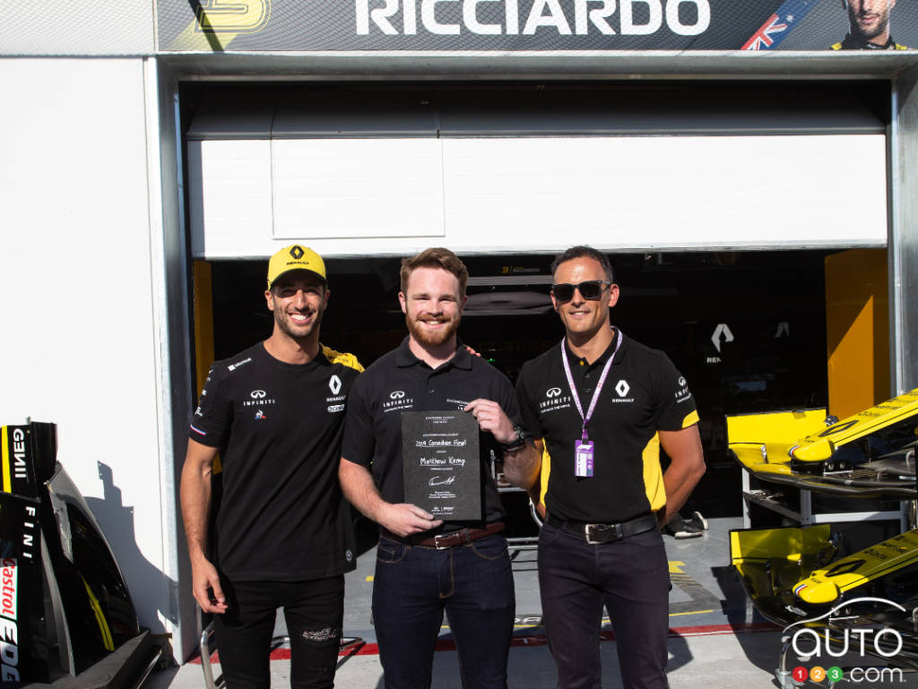 Daniel Ricciardo, Matthew Kemp and Adam Paterson (Infiniti)