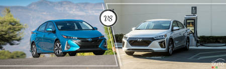 Comparaison : Hyundai IONIQ Electric Plus 2019 vs Toyota Prius Prime 2019