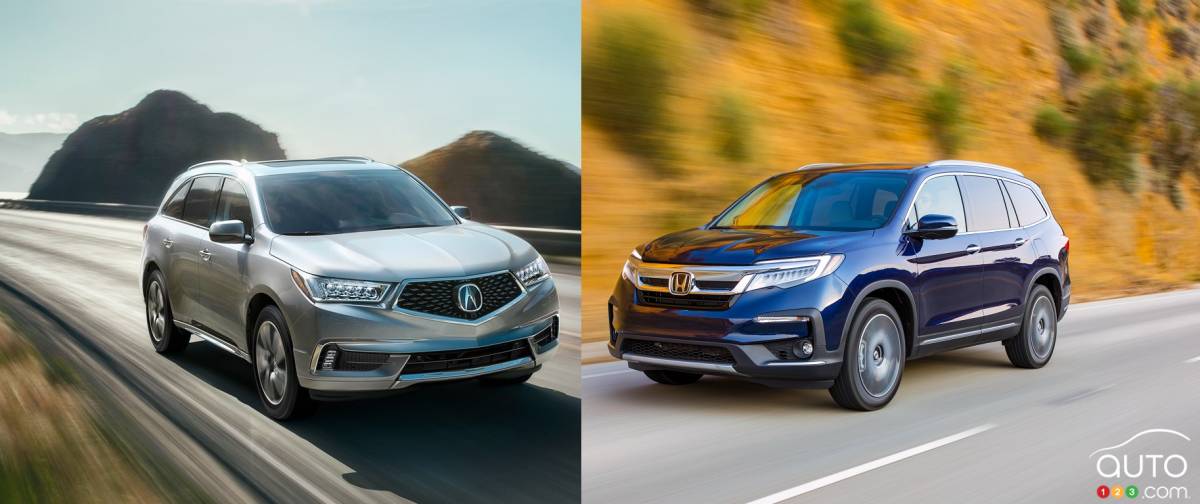 Comparison: 2019 Honda Pilot vs 2019 Acura MDX | Car Reviews | Auto123