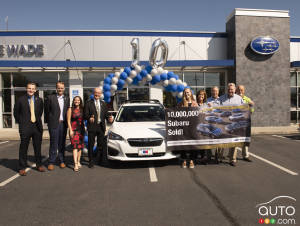 10 Million Vehicles Sold in the United States for Subaru