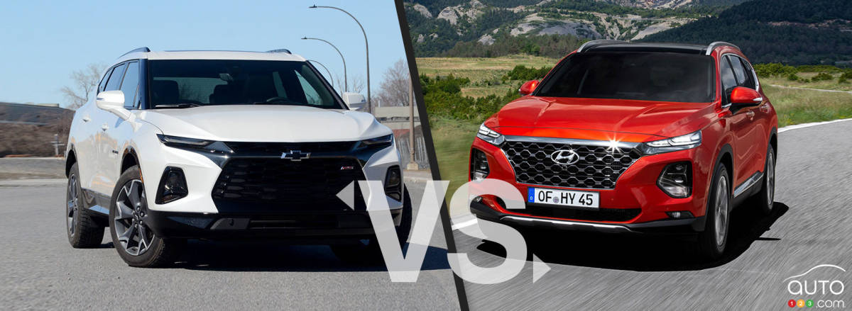 Comparaison : Chevrolet Blazer 2020 vs Hyundai Santa Fe 2020