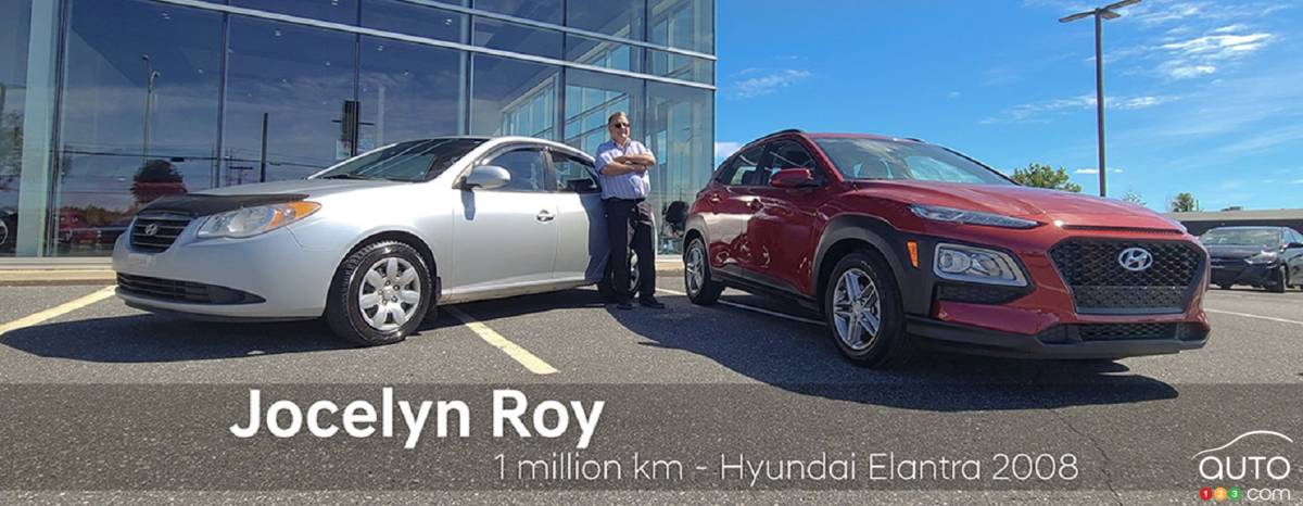 Un million de kilomètres pour la Hyundai Elantra d’un Québécois