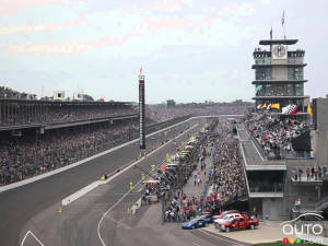 Empty Stands for the Indianapolis 500 on August 23