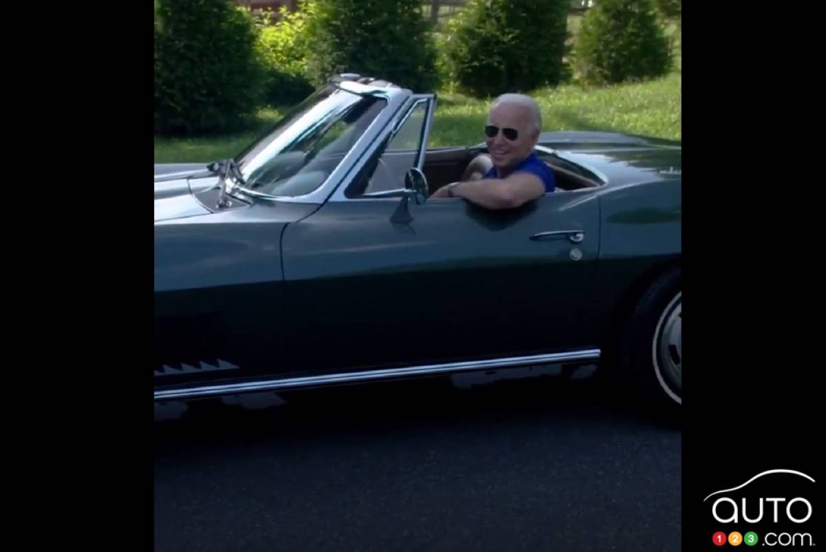 Joe Biden s’affiche au volant de sa Chevrolet Corvette 1967