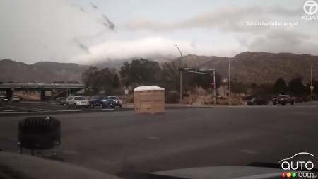 Porta-Potty Gets its Kicks on Route 66… Until Police Arrest It