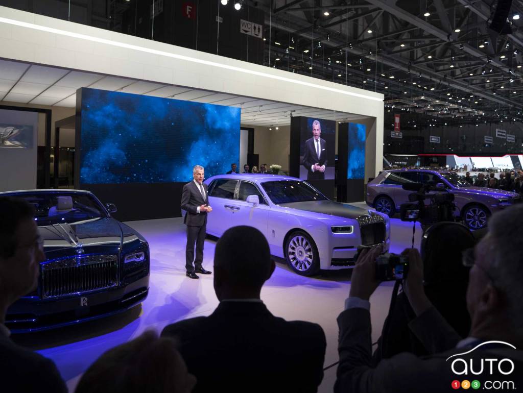 Torsten Mueller Oetvoes of Rolls-Royce at the 2019 Geneva Motor Show