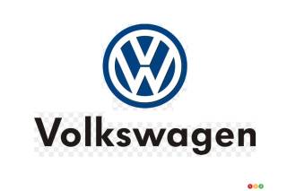 Volkswagen logo brand car symbol with name blue Vector Image