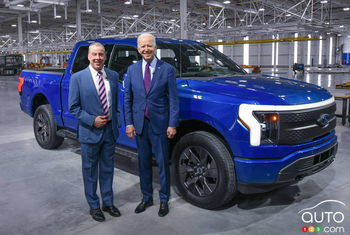 Joe Biden et le Ford F-150 Lightning