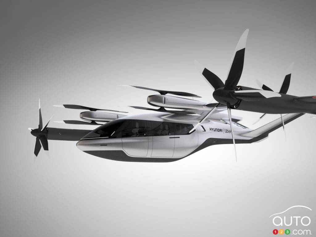 Flying taxi prototype, developed by Hyundai and Uber