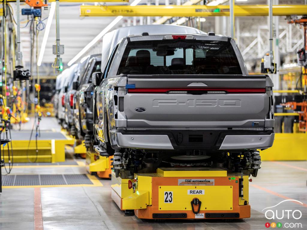 The Ford F-150 Lightning, in production