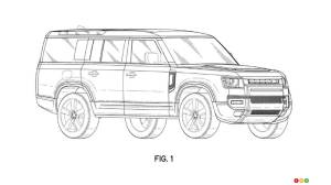 Land Rover Defender 130, sketch de brevet