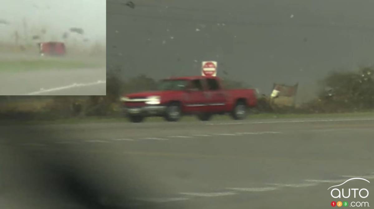 Le Chevrolet Silverado qui a survécu à une tornade