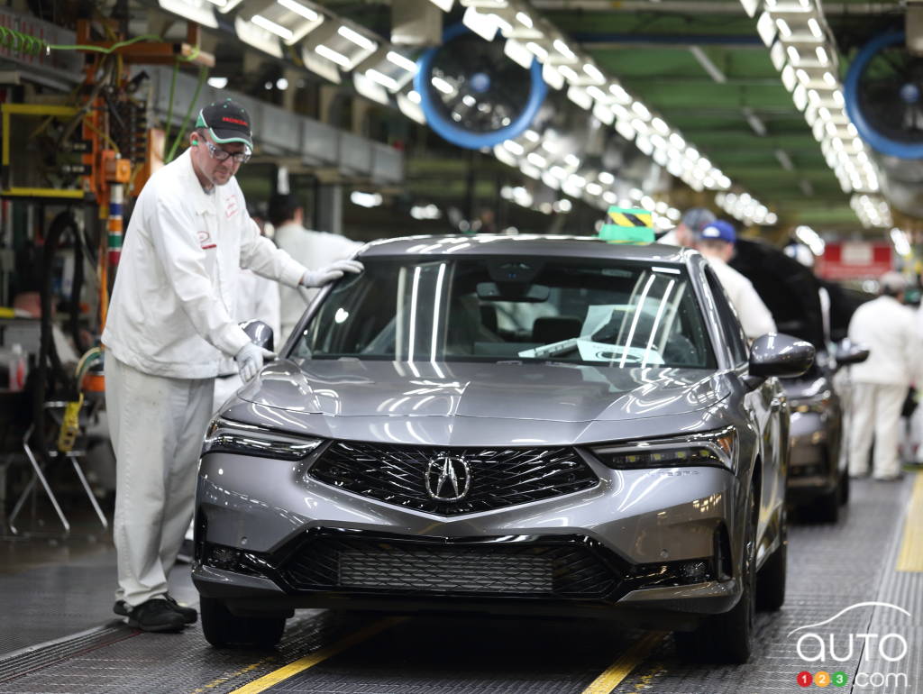 Une Integra à l'assemblage dans l'usine Acura à Marysville
